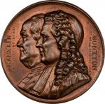 1833 Society Franklin and Montyon Medal. GM-53, Fuld FR.M.SO.3. Bronze, 42.0 mm. MS-62 (PCGS).