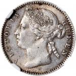 1876-H海峡殖民地1毫银币，NGC UNC Details，有清洗