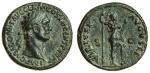 Domitian (AD 81-96), AE As, Rome, 87, laureate head right, rev. virtvti avgvsti sc, Virtus standing 
