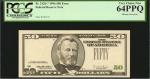 Fr. 2126-?. 1996 $50 Federal Reserve Note. PCGS Currency Very Choice New 64 PPQ. Missing Overprint.