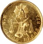 MEXICO. 5 Pesos, 1903-Mo M. Mexico City Mint. PCGS MS-64+ Gold Shield.