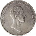 DENMARK. Speciedaler, 1834-IC/FF. Copenhagen Mint. Friedrich VI. PCGS AU-50.