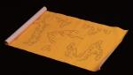 旧制,手绘云龙纹黄蜡笺对联纸1对，尺寸：171×45cm。此对联纸有手绘“云龙纹”图案，做工精细，绘制工整。