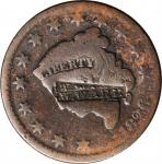 W. WARK in a box punch struck multiple times on  an 1826 Matron Head large cent. Brunk-Unlisted, Rul