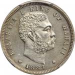 1883 Hawaii Ten Cents. Medcalf-Russell 2CS-1. Proof-61 (PCGS).