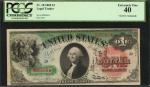 Fr. 18. 1869 $1 Legal Tender Note. PCGS Currency Extremely Fine 40. Courtesy Autograph.