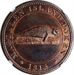 CANADA. Lower Canada - Magdalen Island. Copper "Seal" Penny Token, 1815. NGC PROOF-63 Red Brown.