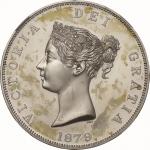 英国(GB), 1879, 銀(Ag), ｸﾗｳﾝ Crown, NGC PF66 ULTRA CAMEO, 未使用プルーフ, UNCProof, ヴィクトリア女王像 1クラウン銀貨 ファンタジー 1