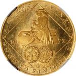 CZECHOSLOVAKIA. Gold Medallic 4 Ducats, 1972. Kremnica Mint. NGC MS-66.