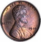 1914 Lincoln Cent. Proof-66 RB (PCGS).