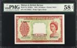 1953年马来亚及英属婆罗洲货币发行局拾圆。MALAYA AND BRITISH BORNEO. Board of Commissioners of Currency. 10 Dollars, 195
