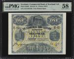 SCOTLAND. Commercial Bank of Scotland Limited. 1 Pound, 1920. P-S323b. PMG Choice About Uncirculated