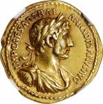 HADRIAN, A.D. 117-138. AV Aureus (7.31 gms), Rome Mint, ca. A.D. 119-120. NGC Ch VF, Strike: 5/5 Sur