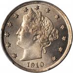 1910 Liberty Head Nickel. MS-66 (PCGS). Gold Shield Holder.