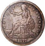 United States, silver trade dollar, 1877 S, San Francisco, Seated Liberty, (KM-108), ACCA VF35