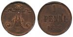 Coins, Finland. Alexander III, 1 penni 1888