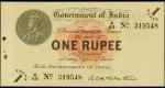 1917年印度政府1卢比。