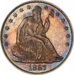 1887 Liberty Seated Half Dollar. Proof-66+ (PCGS). CAC.