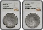 PERU. Duo of Chopmarked 8 Reales (2 Pieces), 1781 & 1793. Lima Mint. Both NGC Certified.