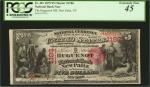 New Paltz, New York. $5 1875. Fr. 401. The Huguenot NB. Charter #1186. PCGS Currency Extremely Fine 