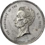 1861 Abraham Lincoln Railsplitter of 1830 Medal. White Metal. 41 mm. DeWitt-AL 1860-2, Cunningham 1-
