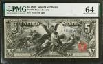 Fr. 269. 1896 $5 Silver Certificate. PMG Choice Uncirculated 64.