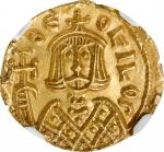 THEOPHILUS, 829-842. AV Solidus (3.90 gms), Syracuse Mint, ca. 830-831. NGC MS, Strike: 5/5 Surface: