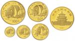 1987年熊猫P版精制纪念金币一套五枚 完未流通