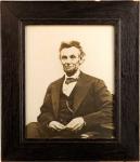 Large Framed Alexander Gardner Photographic Portrait of Abraham Lincoln, Reproduced in 1894 by Watso