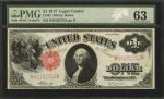 Fr. 37. 1917 $1 Legal Tender Note. PMG Choice Uncirculated 63.