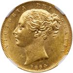 Great Britain. Sovereign, 1864. NGC MS63