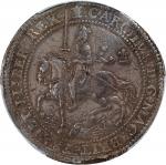 GREAT BRITAIN. Pound, 1643. Oxford Mint; mm: Plumes. Charles I. PCGS EF-45.
