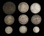 MIXED LOTS. Spain & Colonial Types (9 Pieces), 1741-1813. Grade Range: GOOD to VERY FINE.