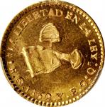 MEXICO. Escudo, 1862-Go YE. Guanajuato Mint. PCGS MS-63 Gold Shield.