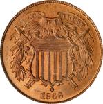1866 Two-Cent Piece. MS-65 RD (PCGS). OGH.