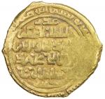 KHWARIZMSHAH: Muhammad, 1200-1220, AV dinar (5.63g), Samarqand, AH6(1)6, A-1712, mint name above the
