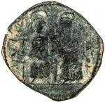 Lot 164 PERSIAN OCCUPATION OF SYRIA: Justin  Sophia type， ca. 610-630+， AE follis 4010.42g41， year 3