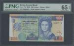 Central Bank of Belize, $100, 1st November 2006, serial number DB 689912, blue and multicoloured, El