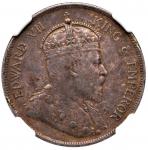 Straits Settlements, 50C, 1908, NGC XF Details, Removed from jewelry1908年海峡殖民地50分