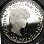 GREAT BRITAIN Elizabeth II エリザベス2世(1952~) 5Pounds in Silver 1999  PCGS-PR69 DCAM Proof