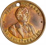 Group of six 1856 James Buchanan medalets, all brass.