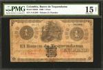 COLOMBIA. Banco de Tequendama. 1 Peso, 1900. P-S856b. PMG Choice Fine 15 Net.