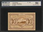 GREENLAND. Gronlands Styrelse. 10 Kroner, ND (1926-45). P-16d. WBG Choice About Uncirculated 58 TOP.