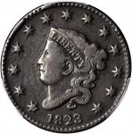 1823 Matron Head Cent. N-2. Rarity-2. Fine Details--Tooled (PCGS).