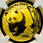 2002年熊猫纪念金币1/2盎司 NGC MS 69