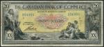 Bank of Commerce, Canada, an exceptionally rare $5, 1907, serial number 505951, $10, 1917, serial nu