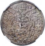 Vatican coins and medals. Innocenzo XI (1676-1689) Giulio A. IIII - Munt. 154 AG RR In slab NGC AU 5