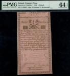 Kingdom of Poland, Bilet Skarbowy, Treasury Note, 5 zlotych, 8 June 1794, serial number 28325, (Pick
