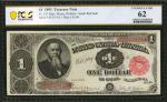 Fr. 352. 1891 $1 Treasury Note. PCGS Banknote Uncirculated 62.