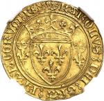 FRANCE / CAPÉTIENSCharles VII (1422-1461). Écu d’or à la couronne 3e type, ou écu neuf, 6e émission 